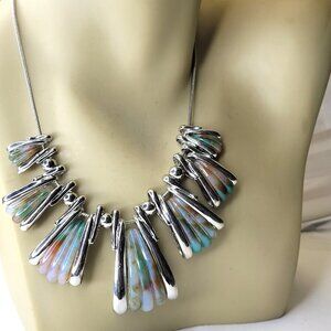 Colourful Bib Statement Necklace